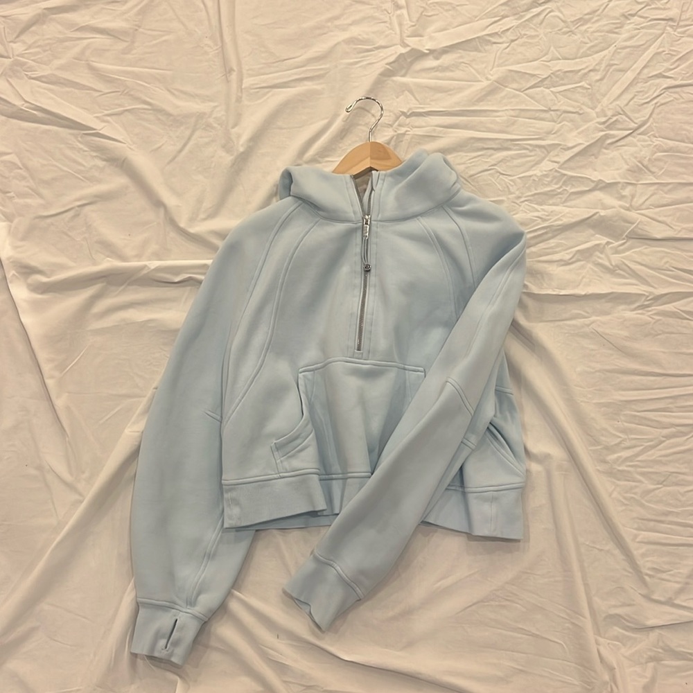 Lululemon Powder Blue Hoodie Scuba, Size M/L
